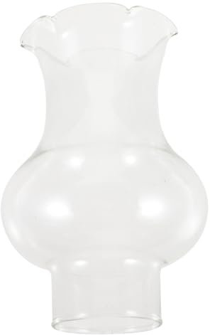 OUNONA Lampenschirm mit Hohem Durchmesser 3cm für Petroleumlampe aus Glas Weinglas Klarer Glasschirm Vintage Stil und Stabile Eigenschaften für Öllampe für Wohnkultur
