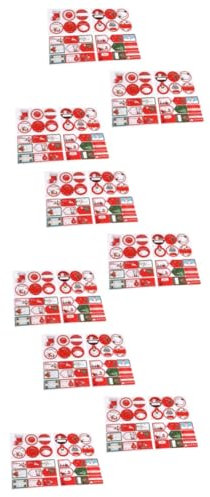 NUOBESTY 9 Stk selbstklebendes Etikett bookmarks lesezeichen Weihnachten DIY Bastelaufkleber Krippenaufkleber Geschenketiketten Weihnachts-Tags Namensaufkleber Weihnachtsaufkleber loben