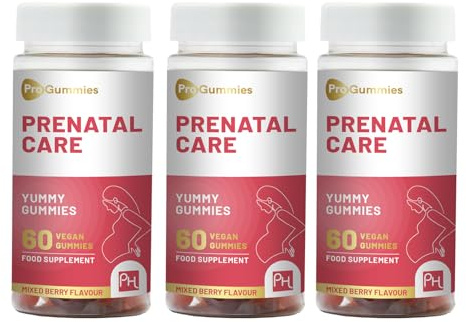 Prenatal Care Gummies | 60 Vegan Pack of 3 | Yummy with Essential Prenatal Vitamins & Minerals by Prowise Healthcare