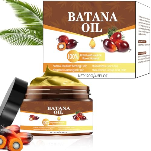 Aceite para el crecimiento del cabello Batana, aceite para el crecimiento del cabello sin refinar, previene la caída del cabello, tratamiento natural para el cabello rizado (1 Pcs)