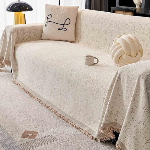 HLTQL Couch üBerzug 1 2 3 4 Sitzer Wasserdichter Sofa üBerwurfdecke FüR L/U-Form Couch Einfach Rutschfester Sofabezug Multifunktionale üBerwurfe Decken Sofas/Kratzfeste Katzenkrallen(#1,180×340cm)