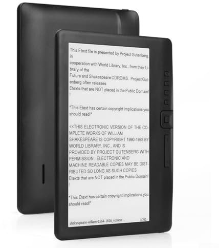 Lettore e-book da 7, e-Ink Carta touchscreen eReader Supporto luce regolabile Formato Eccezionale Audiolibri (512M + 16G)