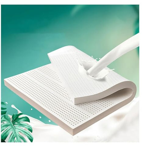 100% Natur-Latex Matratze Matratzenauflage 140X200, Superweich, Schlichtes Design, Flexible Matratze,100x200X5cm