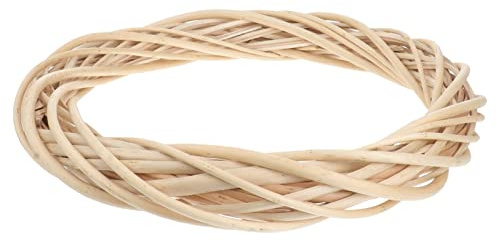 Thanksgiving Wooden Twig Wreath round Hand Woven Rustic Wall Decor | Beige Craft Accent, Natural Vine Style, Sturdy Decorative Form, for Wedding Displays and Seasonal Styling