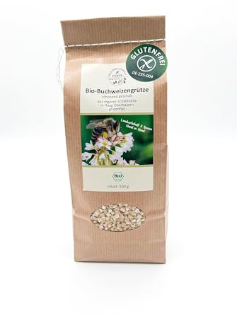 Bio-Buchweizengrütze 500 g, glutenfrei zertifiziert, schonend geschält ohne Wärmezufuhr in Oberbayern/Deutschland, sehr gut für vegane und vegetarische Ernährung