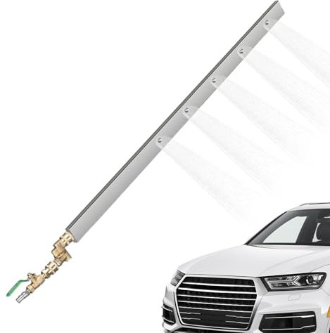 Qkbuza Barra di pulizia del radiatore, strumento di pulizia del radiatore regolabile, pulitore in acciaio inox ad alta pressione portatile 61 cm per camion grondaia macchinari pesanti pulitori a