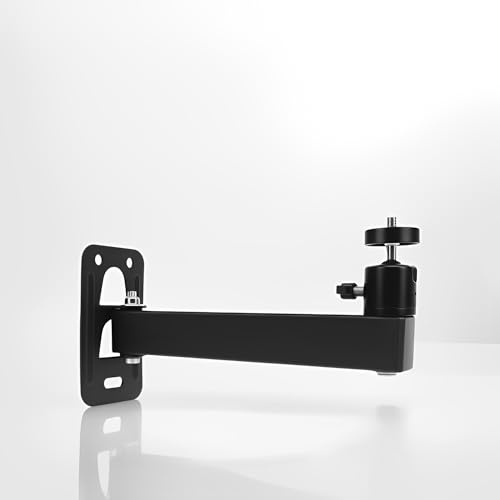 LICAEVEY Universal Justerbar Projektorväggmontering | 360 ° Rotation & 90 ° Lutning | Tunga Projektorhållare i Rostfritt Stål | Takkompatibel | Stöder 11 Kg (5 Kg)