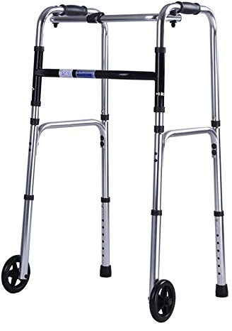 Rollator a 4 ruote con sedile pieghevole leggero, deambulatore per anziani con sedile e ruote, deambulatore in alluminio con altezza regolabile per deambulazione