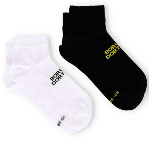 Dortmund Borussia Sneaker Socken - 2er Set - weiß | schwarz BVB 09