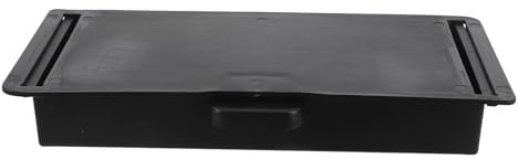 ABOOFAN Organiseur de Bureau Auto-adhésif Noir en Plastique, Stockage | Tiroir sous Bureau, Grand Volume, Poignée Pratique, Installation sans Perçage