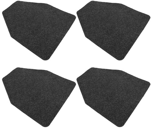 NUOBESTY 4pcs Urinal Mats Commercial Bathroom Floor Pads Toilet Mats for Washroom Urinal Deep Gray Reusable Splash Guard for Men's