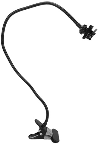 Plyisty Support pour Webcam, Bras De Fixation pour Webcam De Bureau À Col De Cygne avec Vis 1/4 Pouce, Rotule Pivotante À 360°, pour Caméras C922 C930e C920S C920 C615 (Support de Serrage)