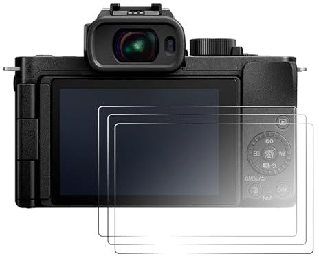 Sagreeny 3 pellicole protettive per schermo compatibili con Panasonic Lumix G100, pellicola in vetro temperato trasparente con durezza 9H, accessori per fotocamera digitale, antigraffio, anti-impronte