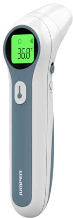 Termómetro digital infrarrojo Dual Mode JPD-FR300 – Termoscanner de frente y oído (con modo para objetos) – Sin contacto, pantalla HD LCD, alarma inteligente de fiebre – Con modo niño