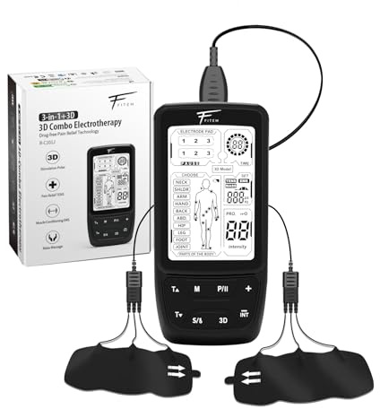 FITEM - Électrostimulateur Musculaire - Technologie 3D Unique - TENS/EMS/MASS - 42 Programmes - Soulagement Douleur, Renforcement & Récupération Musculaire - Dispositif Médical CE IIa - Rechargeable