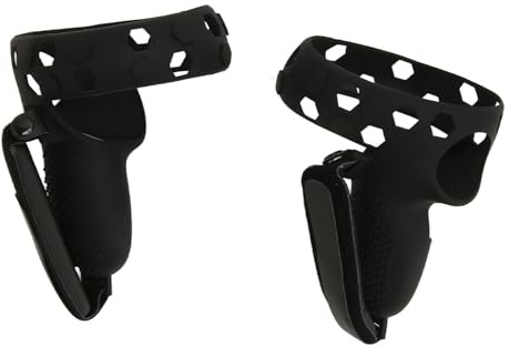 Housse de contrôleur en Silicone pour 2, antidérapante, résistante aux Chutes, poignée de Protection pour contrôleur VR avec dragonne, Compatible avec Casque 2 VR, Noir
