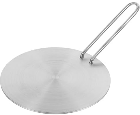 DRESSOOS Diffusore Piastra Inossidabile Calore Acciaio e 18cm Manico di Durabilità Adattatori Rimovibile, Alta Praticità per Induzione per Cucina