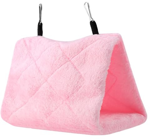 Yusat Tenda Sospesa Morbida Amaca in Peluche Tenda a Gabbia Sospesa per Uccelli Letto Caldo con Becco di Pappagallo (S)