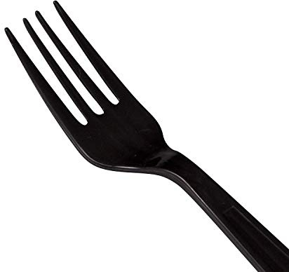 Karat U2030 7 Extra-Heavy Weight Disposable Fork - Black (Case of 1000)