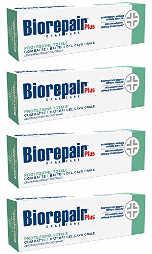 Biorepair Gesamt Schutz Tägliche Zahncreme – 2,54 Flüssigunzen (75 ml) Röhren (4 Stück) [Italienische Import]