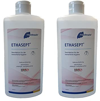 Händedesinfektion | Meditrade Ethasept | Hand Desinfektion | 2 x 500 ml Flasche