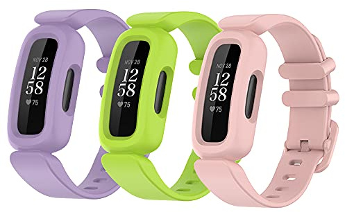 RuenTech Pulseras compatibles con el rastreador de Actividad para niños Fitbit ACE3, reemplazo de Correa de Silicona para Fitbit Ace 3 smartwatch Fitness (3G)