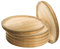 Artema - Lot de 6 assiettes rondes à poulpe en bois, diamètre 24 cm, assiettes de présentation, poulpe à la galicienne
