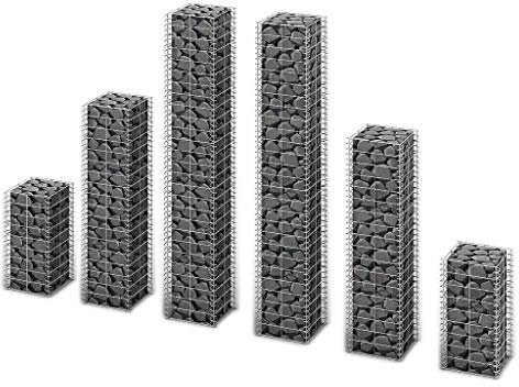 Gawany 6 Piece Gabion Basket Stone Cage Set Galvanised Wire