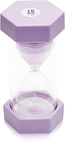 Yerdos Hourglass Sand Timer, Sand Timer, Hourglass Kids Hourglass Timer Hourglass Set Colorful Sand Clock Kitchen Timer (10 Minutes),13cm 6.5cm