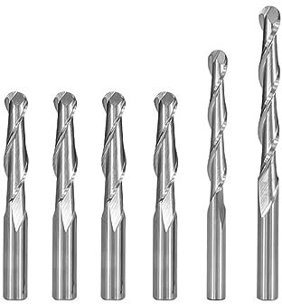 2 Edge Ball Nose Carbide End Mill CNC Cutter Router Bits Spiral Milling Tool 4mm-6mm Shank (Size : 6 * 52 * 80)