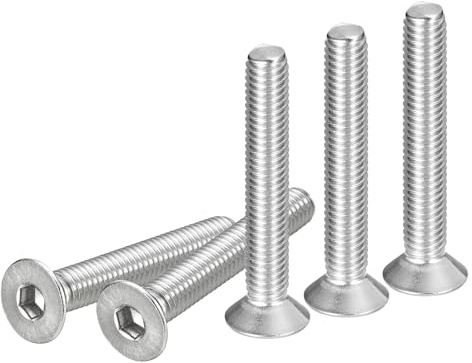 DTGN M6-1 x 40mm Sechskantschrauben mit Zylinderkopf, 20er Packung aus 304 Edelstahl, Vollgewinde, Senkkopfschrauben