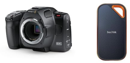 Blackmagic Design Pocket Cinema Camera 6K G2 & SanDisk Extreme PRO Portable SSD Externe SSD 1 TB (Externe Festplatte mit SSD Technologie 2
