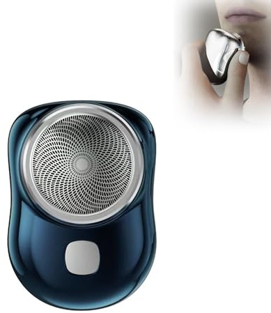 Mini rasoir électrique for hommes, mini rasoir 2026, format de poche portable, lavable, électrique humide et sec(Dark Blue)