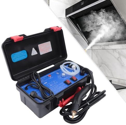 Limpiador a vapor Máquina de limpieza a vapor de alta presión de 1700 W Vaporizador multiusos portátil, sin tanque, integrado y resistente con 5 tipos de cepillo para el hogar, cocina, automóvil, baño