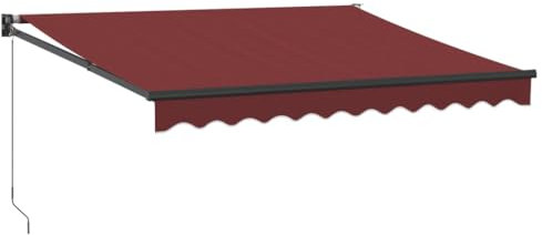 vidaXL Markise Manuell Weinrot 300x250 cm, Markisen, Markise ausfahrbar, Gelenkarmmarkisen, Markise einziehbar, Gelenkarmmarkise, Markise Gelenkarm