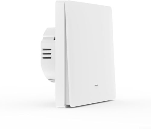 PETSTIBLE Für Tuya für ZigBee Smart Switch, kein neutraler Draht erforderlich, Wandschalter, Einzelfeuerversion/0-Feuerversion, Fernbedienungs-Timing (1 auf weiß)