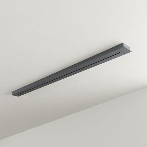 s.luce Modular Balken Baldachin mehrflammig Rechteckig Lampen-Aufhängung, Farbe:Schwarz, Ausführung:1-reihig, Größe:160cm