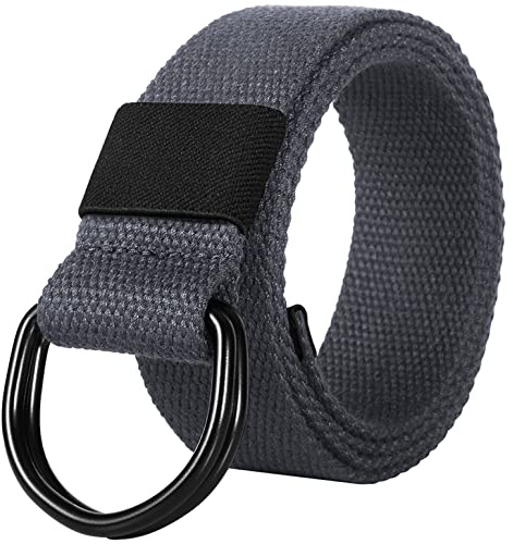 ITIEZY Gürtel Herren Arbeitsgürtel, Stoffgürtel ohne Löcher 38mm | Stufenlos verstellbar, Doppelring Schnalle, Robustes Canvas, Perfekt für Arbeit, Freizeit & Reisen & Outdoor, Geschenkbox
