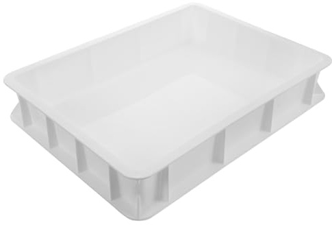 STOBAZA Stackable Pizza Dough Proofing Box Tray 15.75X11.81X2.95In Commercial Grade Dough Proofing Container for Home and Bakery Space-Saving Storage