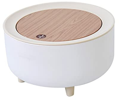 ULTECHNOVO Poubelle de Bureau Petite avec Couvercle Pression Mini Corbeille de Table Abs Design Compact et Pratique pour Maison et Bureau