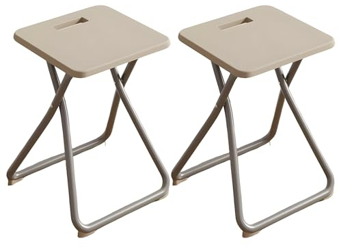 Sgabelli Alti Da Cucina Set Di 2,Sgabello Da Bar Pieghevole Da 45 Cm, Sedia Da Bar con Maniglia(Natural)