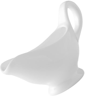 Recipiente Ligero y Portátil, con Asa para Servir | Acabado Blanco, Diseño Elegante, Pieza para Mesa y Cocina, Fácil de Llevar