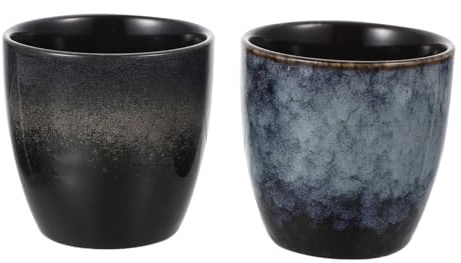 Veemoon 2pezzi Tazza in Ceramica per Tè Tazza da Tè Vintage per Uso Domestico Contenitore per Resistente e Sano Adatto per Bevande Calde e Fredde