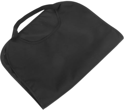 TOVINANNA Bavoir Adulte Lavable Noir avec Col Élastique Protection Imperméable et Récupérateur de Miettes Bavoir Réutilisable pour Personnes Âgées et Handicapées