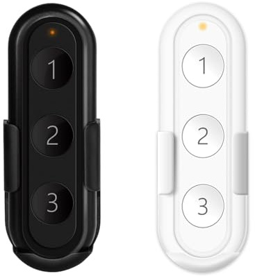 LoraTap ZigBee Lot de 2 télécommandes intelligentes à 3 boutons pour modules de commutation de volet roulant Tuya, compatible avec l'application Smart Life, facile à utiliser, hub ZigBee nécessaire