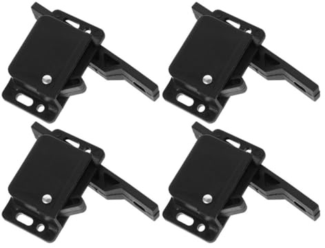 MAGICLULU Set 4 Chiusure a Trazione per Porta Frigorifero e Serrature per Cassetti Camper, Multifunzione per Mobili Barca e Roulotte, Montaggio Laterale Salvaspazio per Cucina, Bagno
