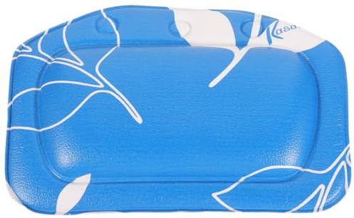 Hohopeti Bathtub Pillow with Suction Cups, Foam Headrest Cushion for Neck Support, Leaf Blue Bath Cushion for Spa, Hotel, Sauna, and Home Relaxation Use