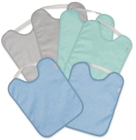 Ti TIN Set da 6 Bavaglini per Bebè Assorbenti e Traspiranti 33x27 cm, da 12 Mesi