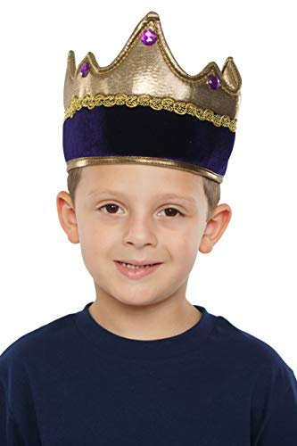 Dress Up America Couronne de Roi Éblouissante pour Enfants - Couronne de Roi Éblouissante pour Ensemble de Déguisement et Jeu de Rôle