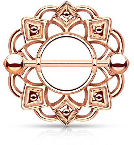 Paula & Fritz® Brustwarzen-Piercing Brust-piercing Frau Maenner Intim-piercing Mann Nippel-piercing Silber Gelbgold Roségold Rosenschild Edelstahl Chirurgenstahl 316L